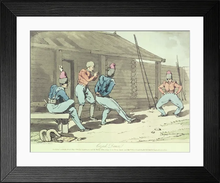 Framed Print : Cozack Dance, 1812. Creator: John Augustus Atkinson Framed Print : Cozack Dance, 1812. Creator: John Augustus Atkinson
