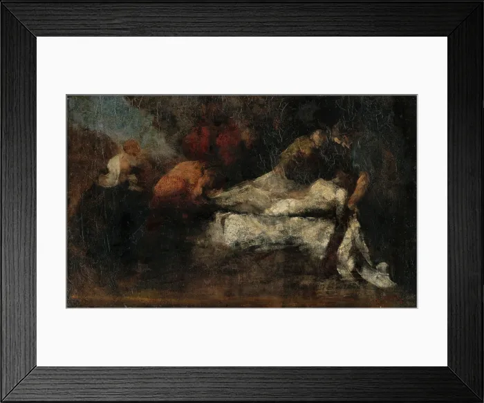 Framed Print : The Entombment of Christ, 1880-1900. Creator: Gyula Stetka Framed Print : The Entombment of Christ, 1880-1900. Creator: Gyula Stetka
