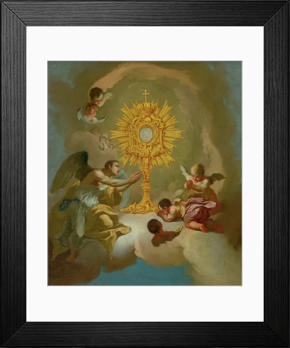 Framed Print : Monstrance (Adoration of the Blessed Sacrament), 1750-1770. Creator: Johann Lucas Kracker Framed Print : Monstrance (Adoration of the Blessed Sacrament), 1750-1770. Creator: Johann Lucas Kracker