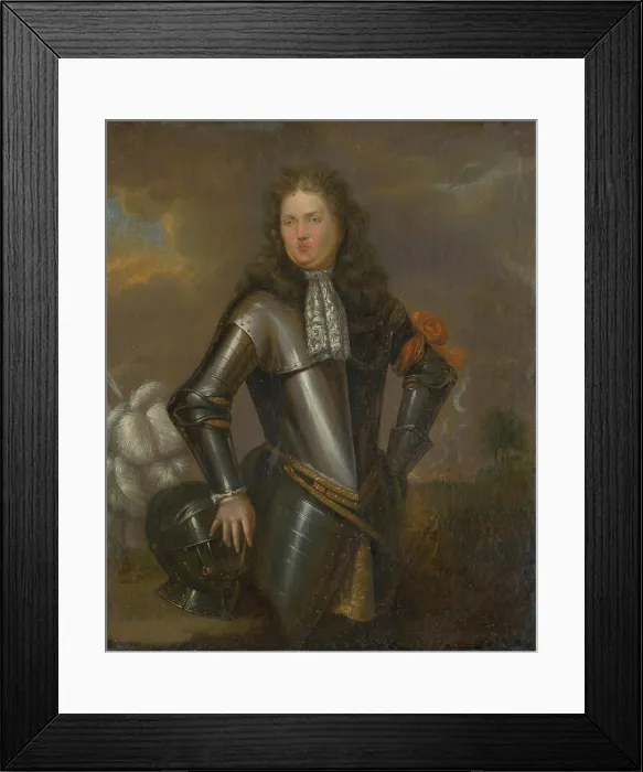 Framed Print : Portrait of a nobleman in a suit of armour, after 1750. Creator: Johann Lucas Kracker Framed Print : Portrait of a nobleman in a suit of armour, after 1750. Creator: Johann Lucas Kracker