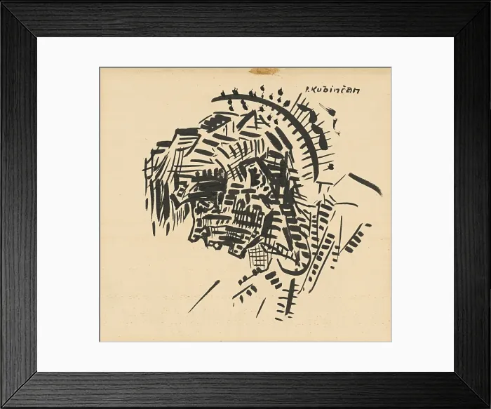 Framed Print : Head (Self-portrait as P. Kubincan), c1930. Creator: Arnold Peter Weisz-Kubincan Framed Print : Head (Self-portrait as P. Kubincan), c1930. Creator: Arnold Peter Weisz-Kubincan
