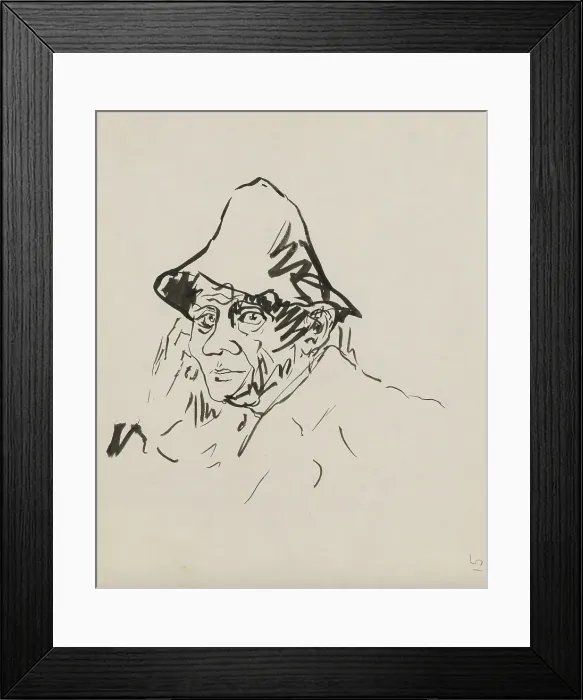 Framed Print : Sketchbook 4 Man in a hat, 1st half 20th century. Creator: Arnold Peter Weisz-Kubincan Framed Print : Sketchbook 4 Man in a hat, 1st half 20th century. Creator: Arnold Peter Weisz-Kubincan