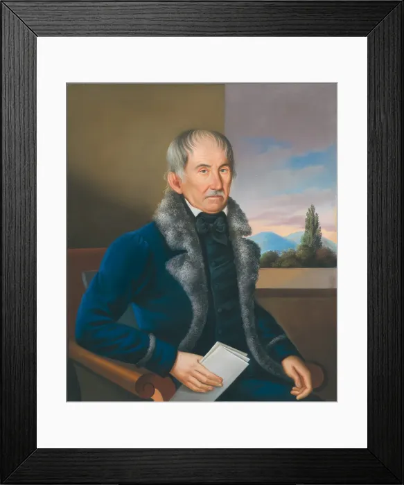 Framed Print : Portrait of a man, 1833. Creator: Karoly Wieland Framed Print : Portrait of a man, 1833. Creator: Karoly Wieland