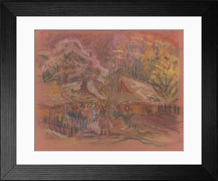 Framed Print : Village motif, 1940-1944. Creator: Arnold Peter Weisz-Kubincan Framed Print : Village motif, 1940-1944. Creator: Arnold Peter Weisz-Kubincan