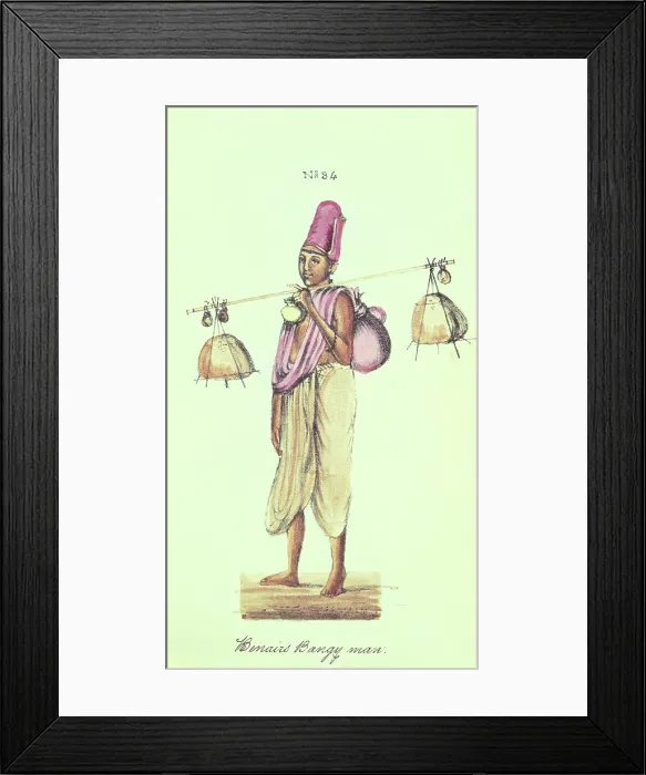 Framed Print : Benairs Bangy man, 1837. Creator: Venkata Ramasvani Framed Print : Benairs Bangy man, 1837. Creator: Venkata Ramasvani