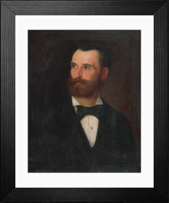 Framed Print : Portrait of a Man with Brown Beard, around 1880. Creator: Gyula Stetka Framed Print : Portrait of a Man with Brown Beard, around 1880. Creator: Gyula Stetka