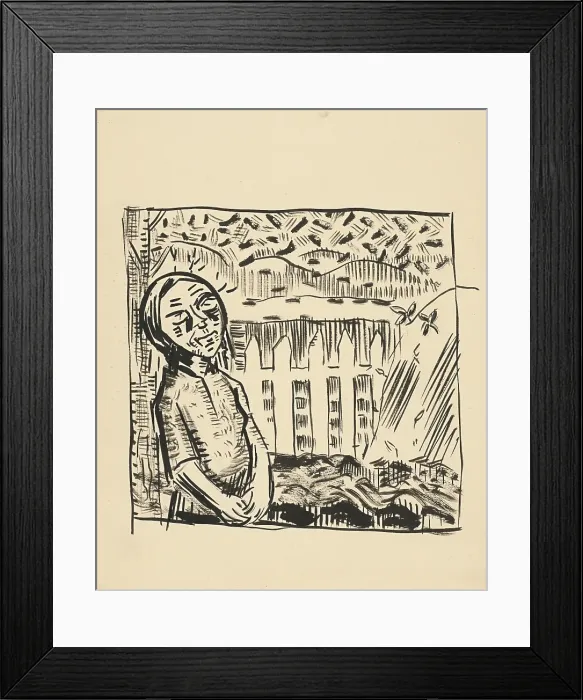 Framed Print : Old woman, c1935. Creator: Arnold Peter Weisz-Kubincan Framed Print : Old woman, c1935. Creator: Arnold Peter Weisz-Kubincan