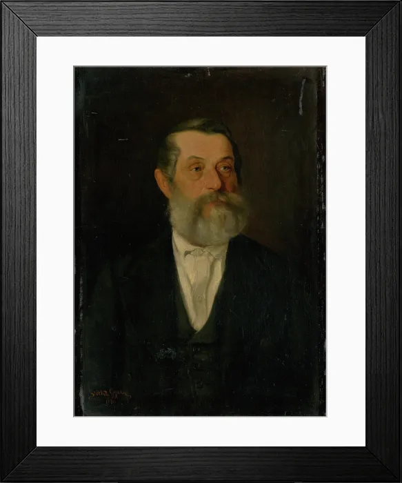 Framed Print : Portrait of an old man with grey beard, 1880. Creator: Gyula Stetka Framed Print : Portrait of an old man with grey beard, 1880. Creator: Gyula Stetka