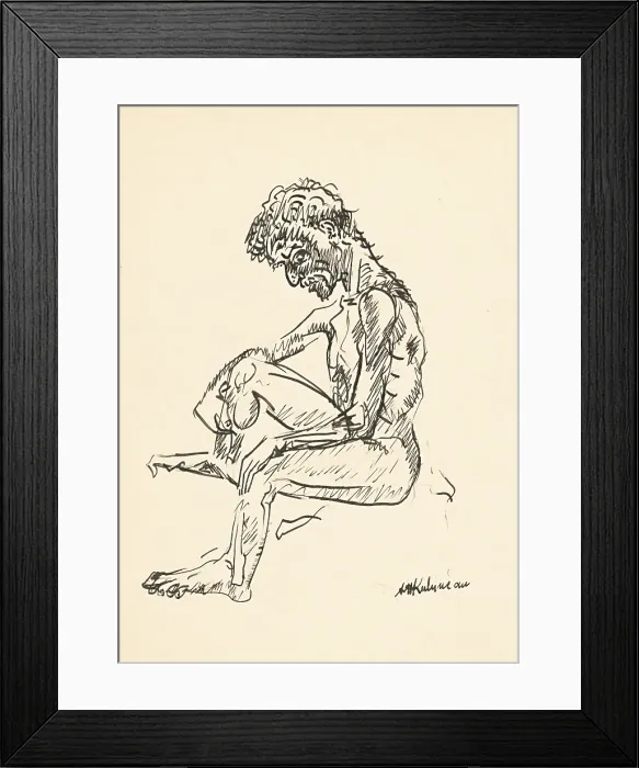Framed Print : Male figure, c1940. Creator: Arnold Peter Weisz-Kubincan Framed Print : Male figure, c1940. Creator: Arnold Peter Weisz-Kubincan