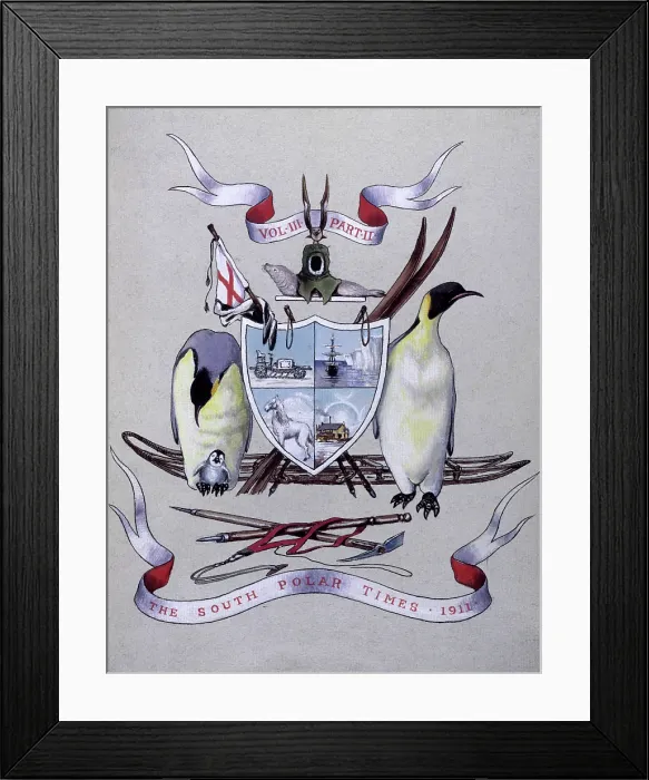 Framed Print : The cover of The South Polar Times, 1911. Creator: Unknown Framed Print : The cover of The South Polar Times, 1911. Creator: Unknown
