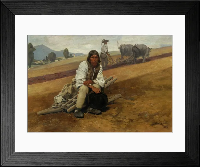 Framed Print : Native Land II, 1908. Creator: Jozef Hanula Framed Print : Native Land II, 1908. Creator: Jozef Hanula
