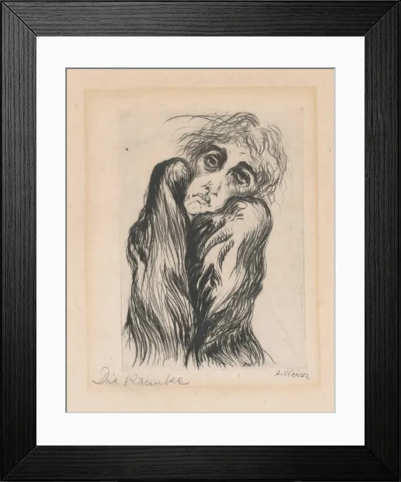 Framed Print : The sick (Die Kranke), 1920-1929. Creator: Arnold Peter Weisz-Kubincan Framed Print : The sick (Die Kranke), 1920-1929. Creator: Arnold Peter Weisz-Kubincan