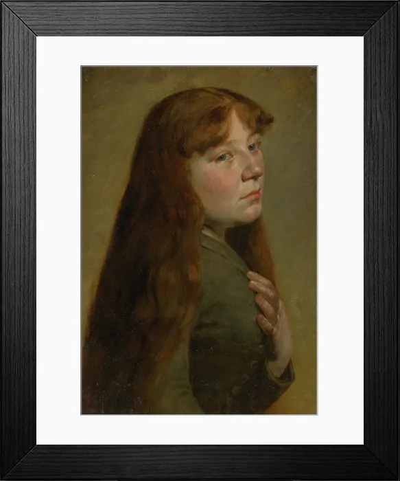 Framed Print : Study of a Woman from Three Quarters Profile, 1895-1896. Creator: Jozef Hanula Framed Print : Study of a Woman from Three Quarters Profile, 1895-1896. Creator: Jozef Hanula