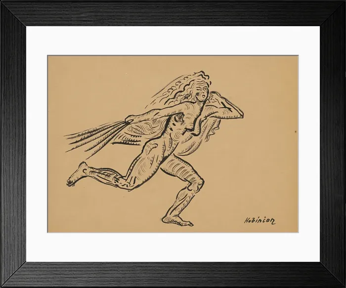 Framed Print : Female figure (Wind), c1935. Creator: Arnold Peter Weisz-Kubincan Framed Print : Female figure (Wind), c1935. Creator: Arnold Peter Weisz-Kubincan