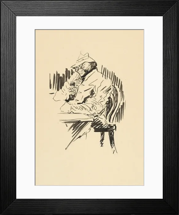 Framed Print : At the table (Study), c1940. Creator: Arnold Peter Weisz-Kubincan Framed Print : At the table (Study), c1940. Creator: Arnold Peter Weisz-Kubincan