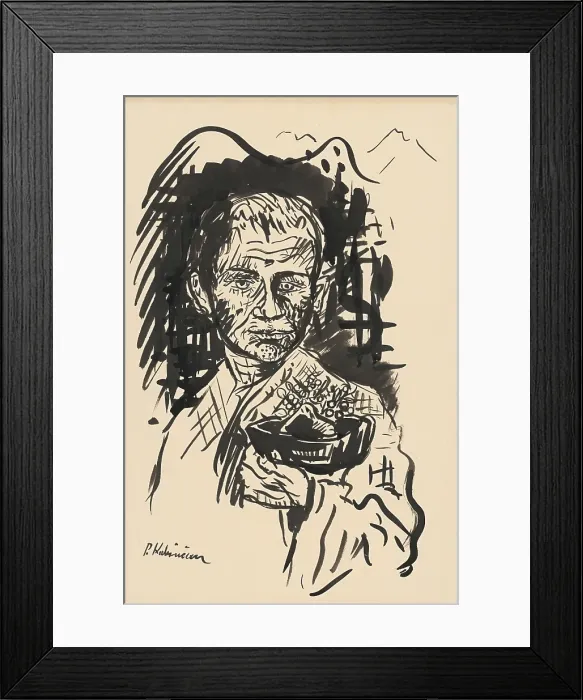 Framed Print : Man with a hat (Bazovsky?), 1930-1939. Creator: Arnold Peter Weisz-Kubincan Framed Print : Man with a hat (Bazovsky?), 1930-1939. Creator: Arnold Peter Weisz-Kubincan