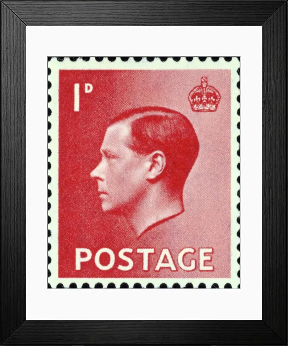 Framed Print : Postage stamp with portrait of King Edward VIII, 1936. Creator: Unknown Framed Print : Postage stamp with portrait of King Edward VIII, 1936. Creator: Unknown