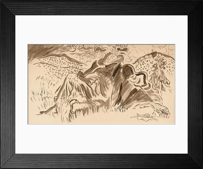 Framed Print : Man in the forest resting, c1935. Creator: Arnold Peter Weisz-Kubincan Framed Print : Man in the forest resting, c1935. Creator: Arnold Peter Weisz-Kubincan