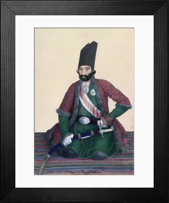 Framed Print : Portrait of Imad Al Dawla, c1860. Creator: Abu'l Hasan Ghaffari. Portrait of Imad Al Dawla, c1860. Creator: Abu'l Hasan Ghaffari Framed Print : Portrait of Imad Al Dawla, c1860. Creator: Abu'l Hasan Ghaffari. Portrait of Imad Al Dawla, c1860. Creator: Abu'l Hasan Ghaffari