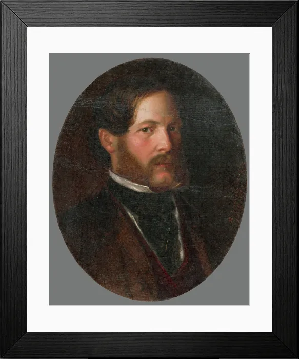 Framed Print : Portrait of Baron Gejza Mednyanszky, 1855. Creator: Kalman Rudnyanszky Framed Print : Portrait of Baron Gejza Mednyanszky, 1855. Creator: Kalman Rudnyanszky