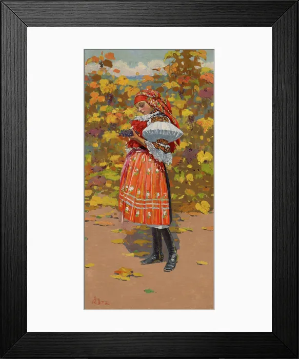 Framed Print : Autumn, 1922. Creator: Joza Uprka Framed Print : Autumn, 1922. Creator: Joza Uprka