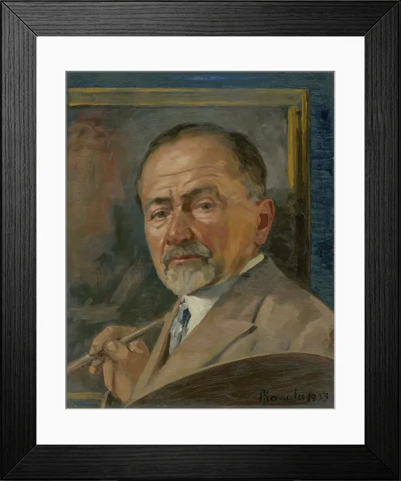 Framed Print : Self-Portrait, 1933. Creator: Jozef Hanula Framed Print : Self-Portrait, 1933. Creator: Jozef Hanula