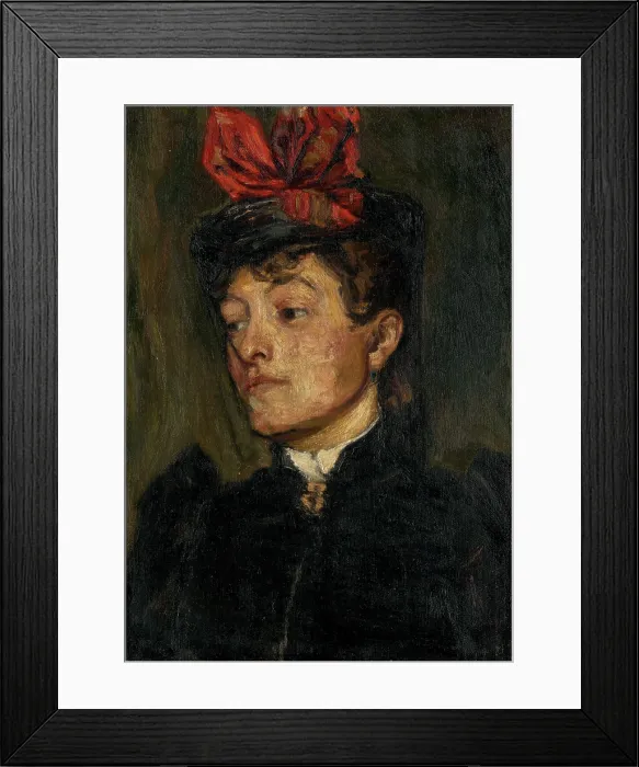 Framed Print : Head of a Lady in a Hat, 1895. Creator: Jozef Hanula Framed Print : Head of a Lady in a Hat, 1895. Creator: Jozef Hanula