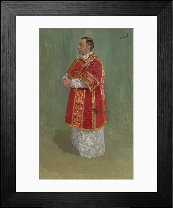 Framed Print : Figure of Clergyman, 1890-1900. Creator: Joza Uprka Framed Print : Figure of Clergyman, 1890-1900. Creator: Joza Uprka