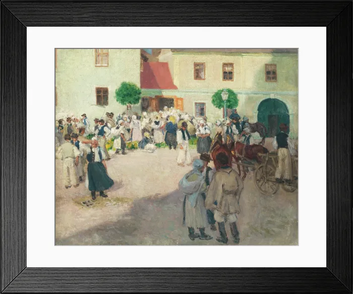 Framed Print : Market in Myjava, 1903. Creator: Milos Jiranek Framed Print : Market in Myjava, 1903. Creator: Milos Jiranek
