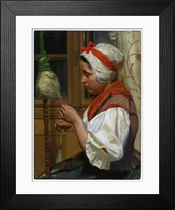 Framed Print : Spinner, 1904-1910. Creator: Jozef Hanula Framed Print : Spinner, 1904-1910. Creator: Jozef Hanula