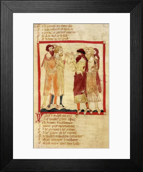 Framed Print : The departure of the Romans, 14th century. Creator: Unknown Framed Print : The departure of the Romans, 14th century. Creator: Unknown