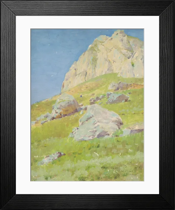 Framed Print : Study of landscape around Sulovke Podhradie, 1905. Creator: Milos Slovak Framed Print : Study of landscape around Sulovke Podhradie, 1905. Creator: Milos Slovak