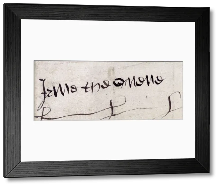 Framed Print : Jane Seymour's signature, c1536. Creator: Jane Seymour. Jane Seymour's signature, c1536. Creator: Jane Seymour Framed Print : Jane Seymour's signature, c1536. Creator: Jane Seymour. Jane Seymour's signature, c1536. Creator: Jane Seymour