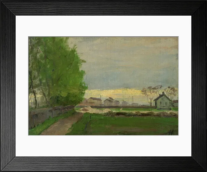 Framed Print : Landscape near Munich II, c1892. Creator: Jozef Hanula Framed Print : Landscape near Munich II, c1892. Creator: Jozef Hanula