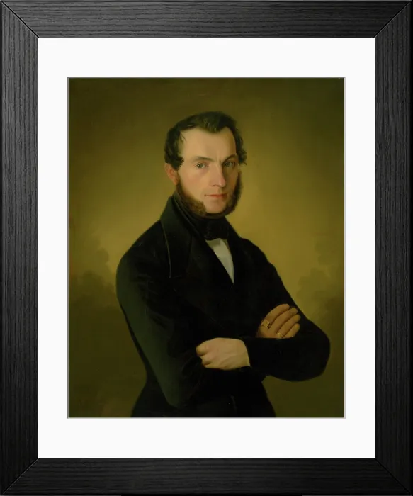 Framed Print : Portrait of A. Jupp, a citizen of Podebrady, 1845. Creator: Jozef Bozetech Klemens Framed Print : Portrait of A. Jupp, a citizen of Podebrady, 1845. Creator: Jozef Bozetech Klemens