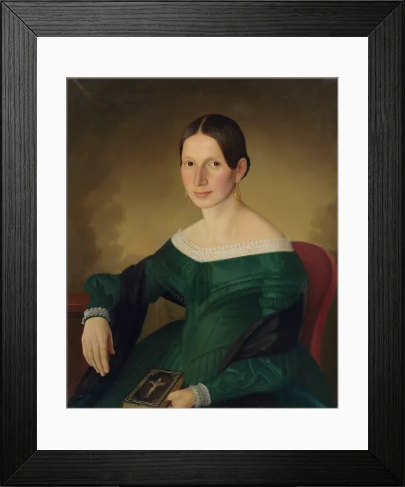 Framed Print : Portrait of Mrs. Juppova, 1845. Creator: Jozef Bozetech Klemens Framed Print : Portrait of Mrs. Juppova, 1845. Creator: Jozef Bozetech Klemens