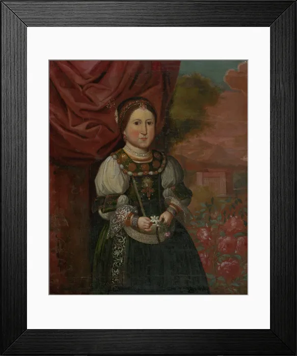 Framed Print : Portrait of a girl in a landscape, 1660-1670. Creator: Monogrammist P. B Framed Print : Portrait of a girl in a landscape, 1660-1670. Creator: Monogrammist P. B