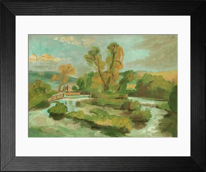 Framed Print : Little Island on a River, 1900-1920. Creator: Jozef Hanula