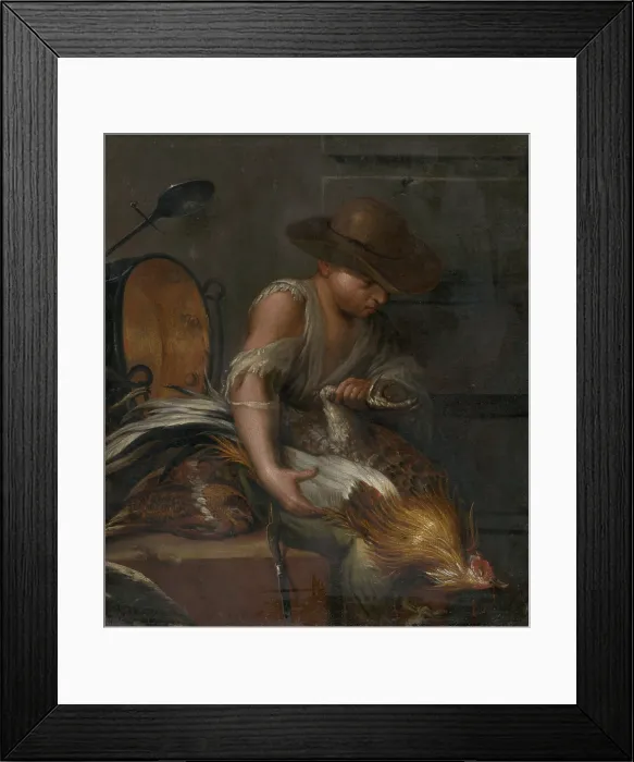 Framed Print : Boy with Poultry, 1600-1800. Creator: Unknown Framed Print : Boy with Poultry, 1600-1800. Creator: Unknown