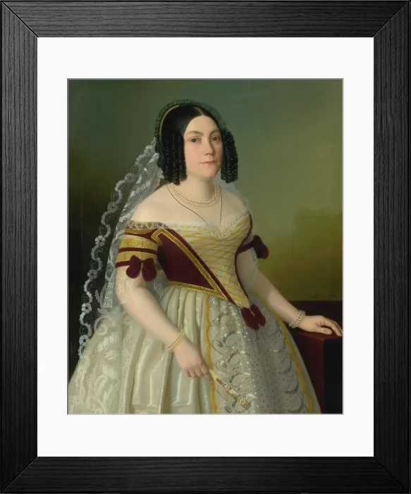 Framed Print : Portrait of Piroska Radvanska, 1846. Creator: Jozef Bozetech Klemens Framed Print : Portrait of Piroska Radvanska, 1846. Creator: Jozef Bozetech Klemens