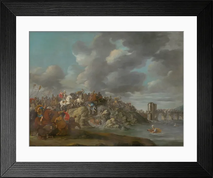 Framed Print : Battle Scene I, 1730-1750. Creator: Unknown Framed Print : Battle Scene I, 1730-1750. Creator: Unknown