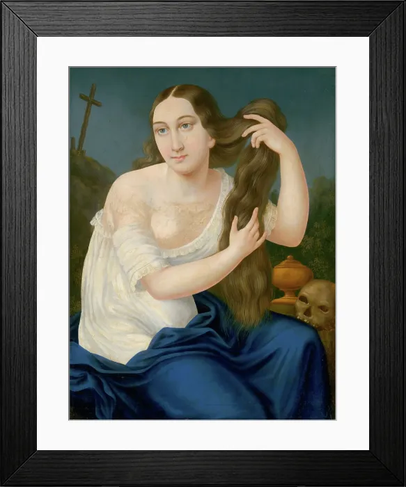Framed Print : Mary Magdalene, 1850-1870. Creator: Jozef Bozetech Klemens Framed Print : Mary Magdalene, 1850-1870. Creator: Jozef Bozetech Klemens