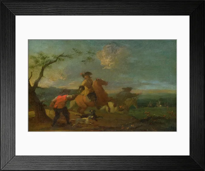 Framed Print : Riding Motif - Hunting Season, 1701-1800. Creator: Unknown Framed Print : Riding Motif - Hunting Season, 1701-1800. Creator: Unknown