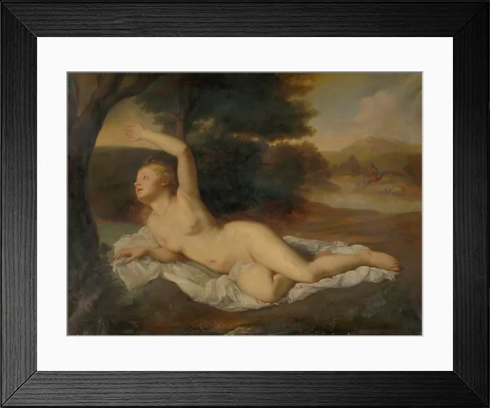 Framed Print : Reclining Nude, 1830-1840. Creator: Unknown Framed Print : Reclining Nude, 1830-1840. Creator: Unknown