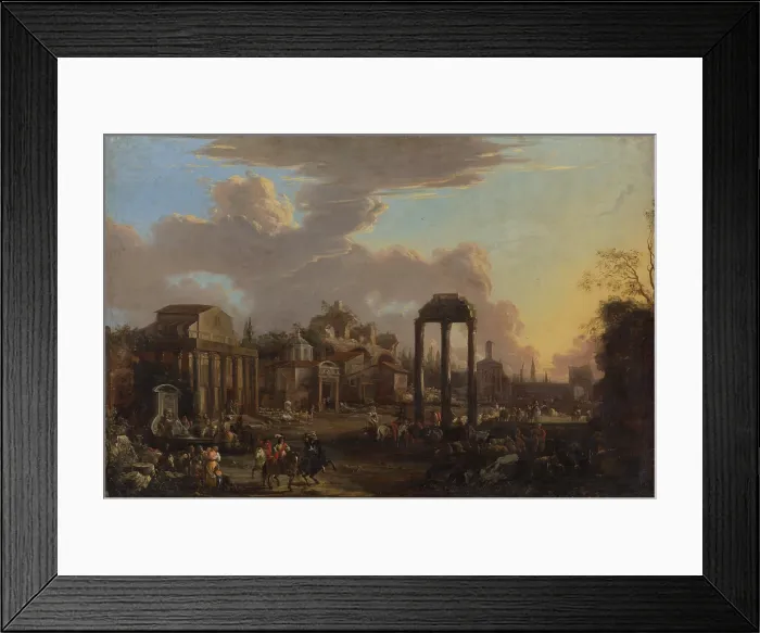 Framed Print : Campo Vaccino in Rome, 1710-1730. Creator: Unknown Framed Print : Campo Vaccino in Rome, 1710-1730. Creator: Unknown