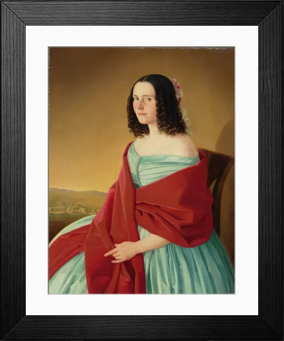 Framed Print : Portrait of Maria Szmrecsanyi, 1844. Creator: Jozef Bozetech Klemens Framed Print : Portrait of Maria Szmrecsanyi, 1844. Creator: Jozef Bozetech Klemens