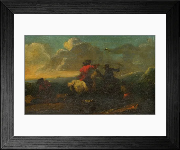 Framed Print : Scene from Cavalry Battle, 18th century. Creator: Unknown