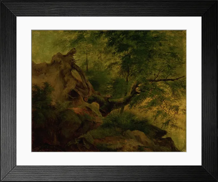 Framed Print : Uprooted tree, 1860-1870. Creator: Jozef Bozetech Klemens Framed Print : Uprooted tree, 1860-1870. Creator: Jozef Bozetech Klemens