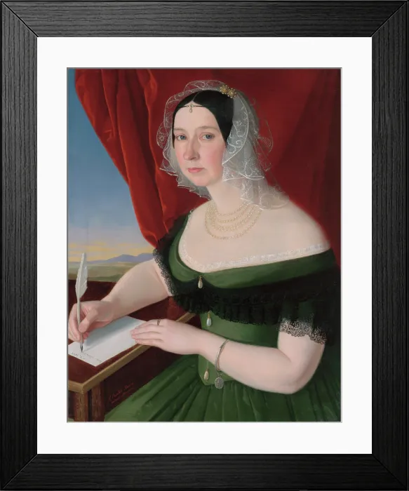Framed Print : Portrait of Zofia Brezovicka from Brezovica and Velka Lomnica, 1845. Creator: Jozef Bozetech Klemens Framed Print : Portrait of Zofia Brezovicka from Brezovica and Velka Lomnica, 1845. Creator: Jozef Bozetech Klemens