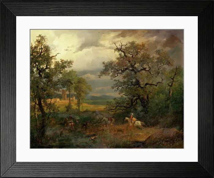 Framed Print : Cavalry Skirmish, 1840-1860. Creator: Unknown Framed Print : Cavalry Skirmish, 1840-1860. Creator: Unknown